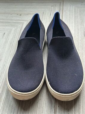 Rothys Slip-On Knit Loafers in Navy